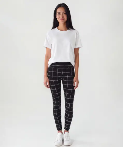 Legginsy termiczne w kratkę