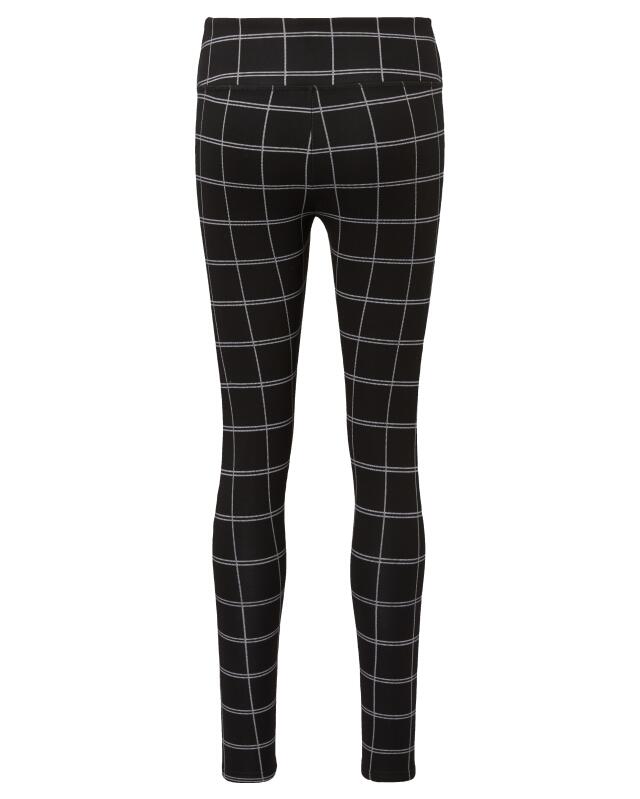 Checked thermal leggings for women, black/white checked (KiK Thermo-Leggings Karo (schwarz/weiß kariert)) — KiK, authentic German product in Morocco