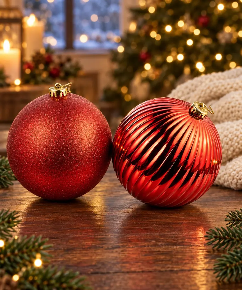 XXL-Christbaumkugeln, rot