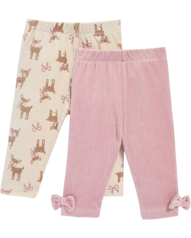 Leggings en velours naissance fille, vieux rose (KiK Newborn Velours-Leggings (altrosa)) — KiK, produit allemand authentique au Maroc