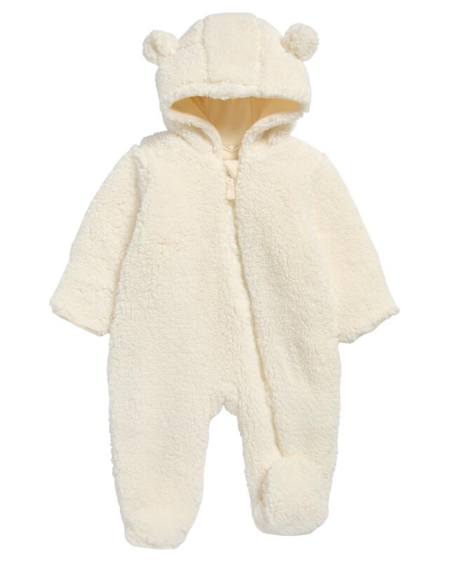 Combinaison teddy naissance fille, blanc cassé (KiK Newborn Teddyanzug (offwhite)) — KiK, produit allemand authentique au Maroc