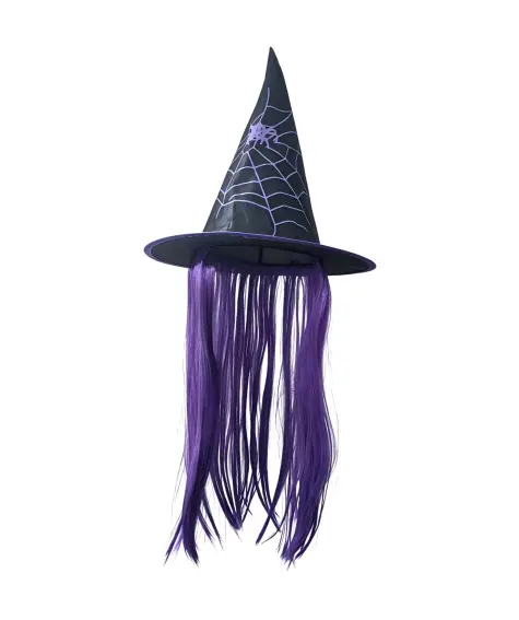 Halloween Hexenhut mit Haaren