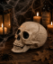 Czaszka dekoracyjna na Halloween szary