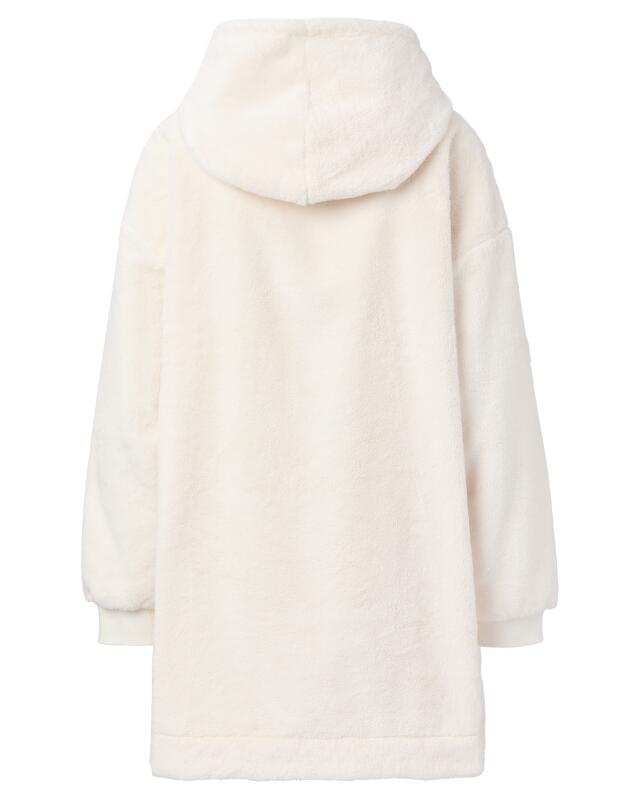 Fleece nightshirt for women, off-white (KiK Bigshirt aus Fleece (offwhite)) — KiK, authentic German product in Morocco