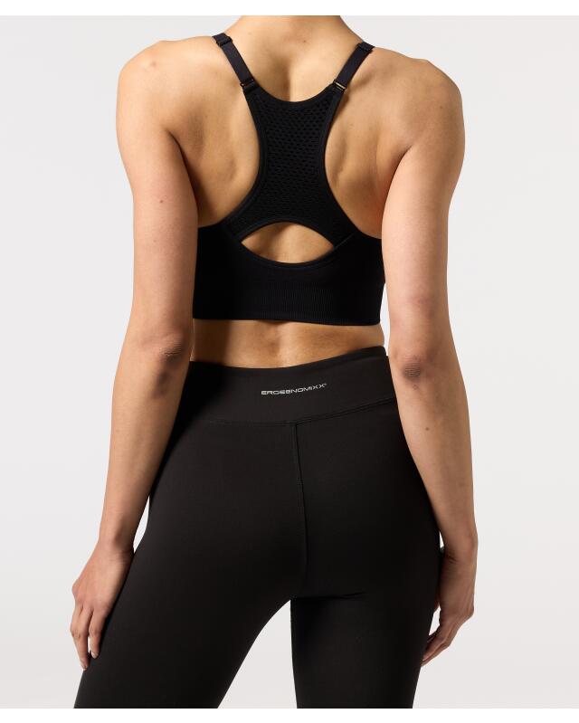 Brassière de sport à coussinets amovibles femme, noir (KiK Sport-Bustier mit herausnehmbaren Polstern (schwarz)) — KiK, produit allemand authentique au Maroc