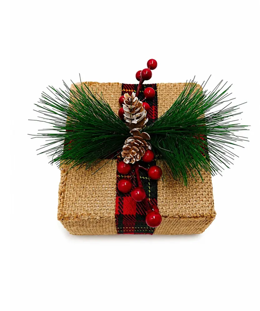 Deko-Geschenk Weihnachten, naturfarben