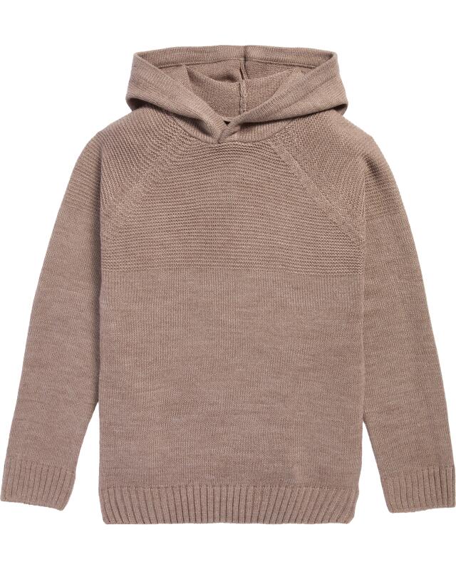 كنزة بإضافات من التريكو للأولاد، بني مبرقش (KiK Pullover mit Strickeinsätzen (braun melange)) — KiK, منتج ألماني أصلي في المغرب