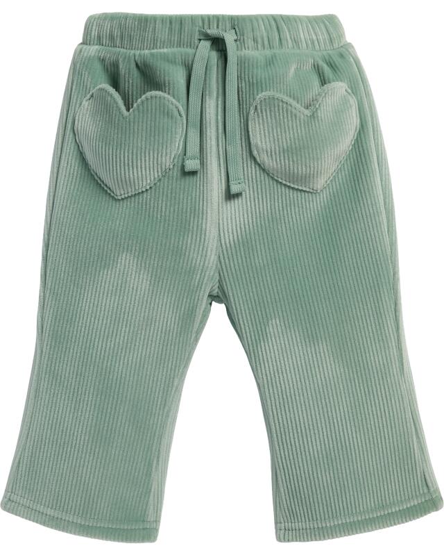 Velour trousers for baby girls, mint green (KiK Hose aus Velours (mintgrün)) — KiK, authentic German product in Morocco