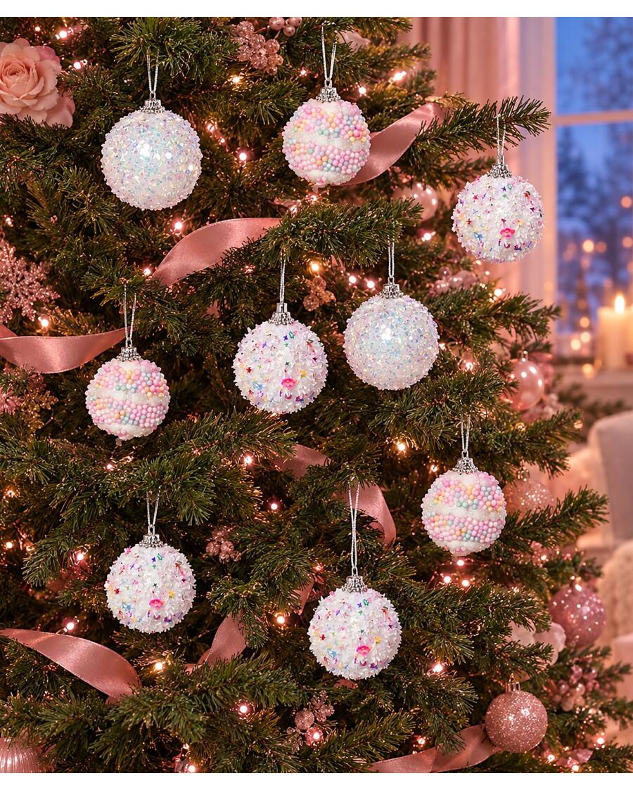Christbaumkugeln, pink/rosa