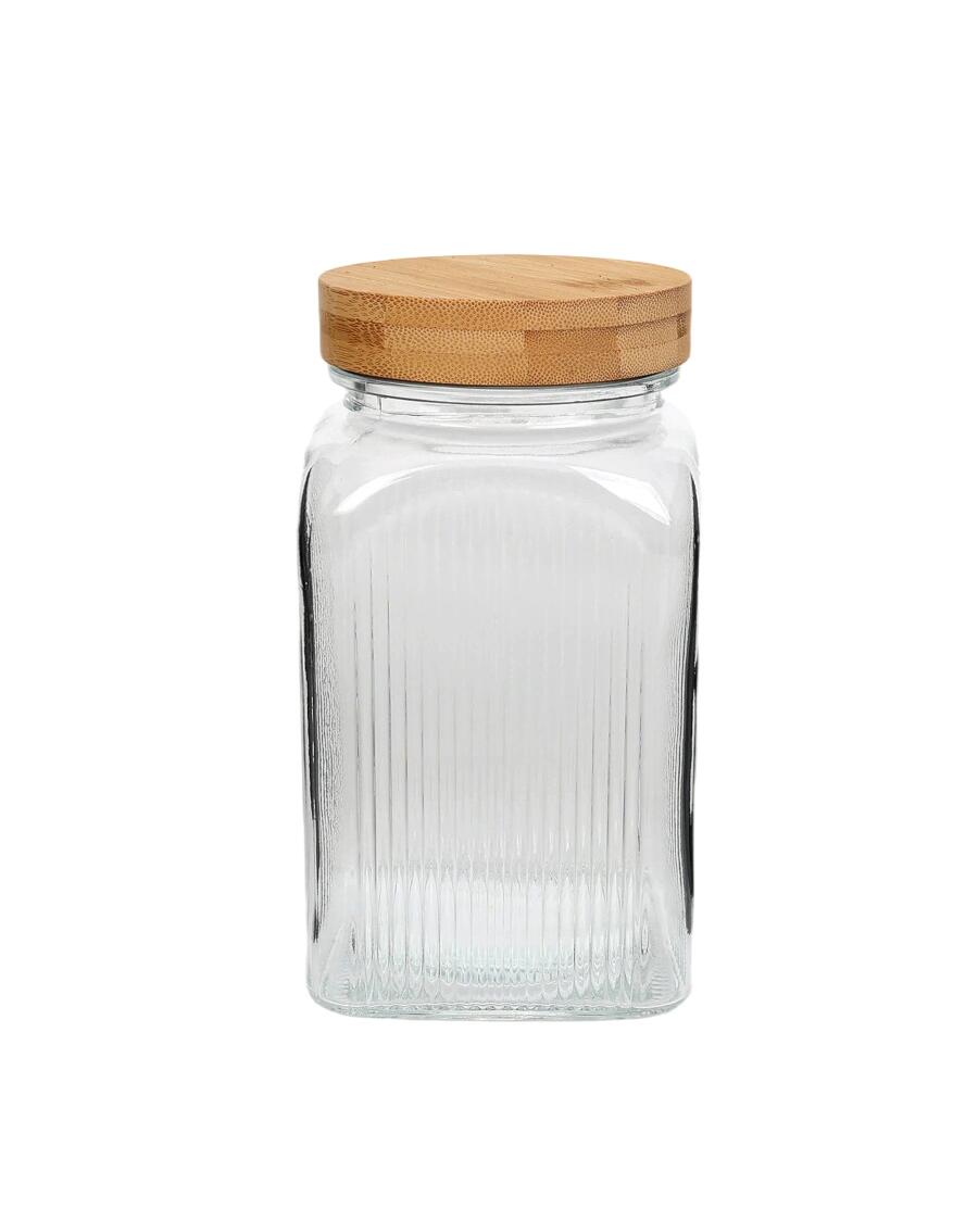 Geriffeltes Vorratsglas, transparent