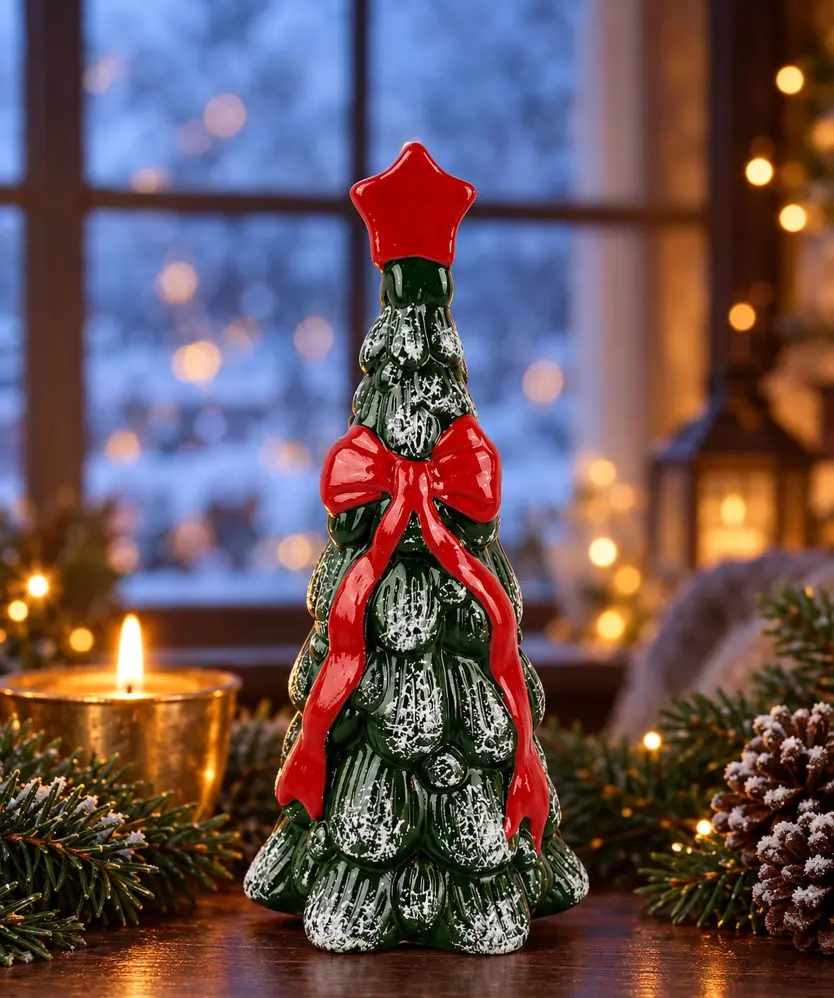 Deko-Tanne Weihnachten, grün