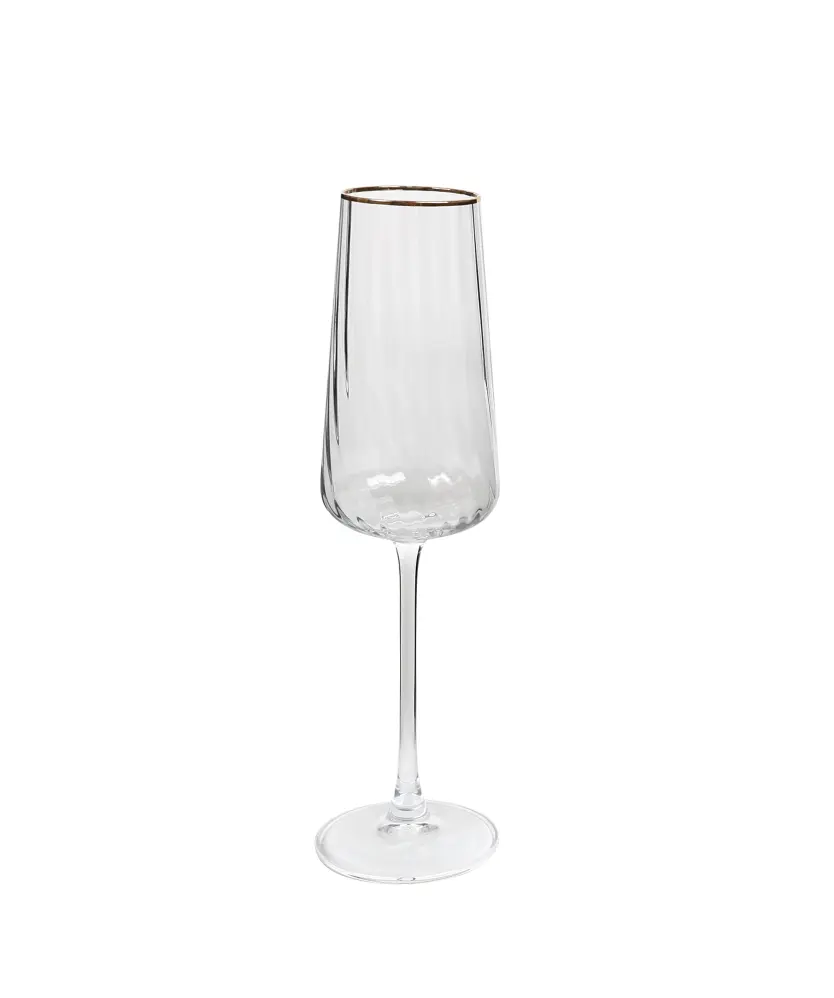 Sektgläser mit Goldrand, transparent