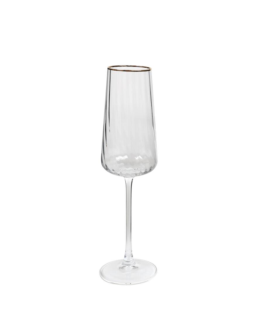 Sektgläser mit Goldrand, transparent