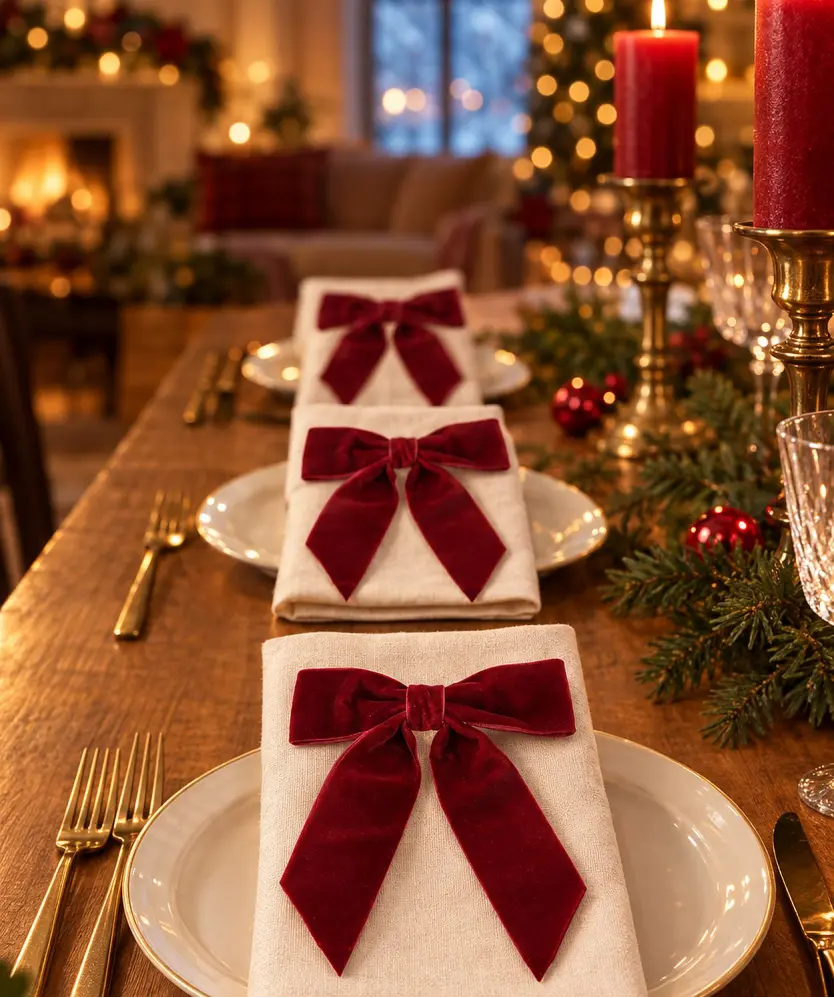 Deko-Schleifen Weihnachten, rot
