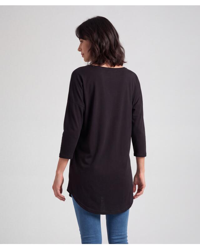 T-shirt long femme, noir (KiK Langes Shirt (schwarz)) — KiK, produit allemand authentique au Maroc