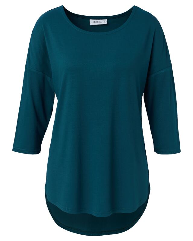 T-shirt long femme, bleu pétrole (KiK Langes Shirt (petrol)) — KiK, produit allemand authentique au Maroc