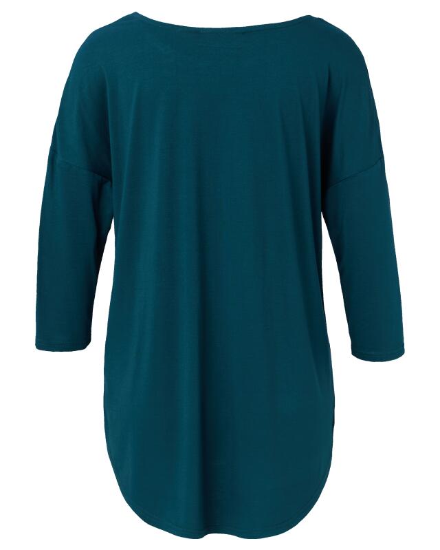 T-shirt long femme, bleu pétrole (KiK Langes Shirt (petrol)) — KiK, produit allemand authentique au Maroc