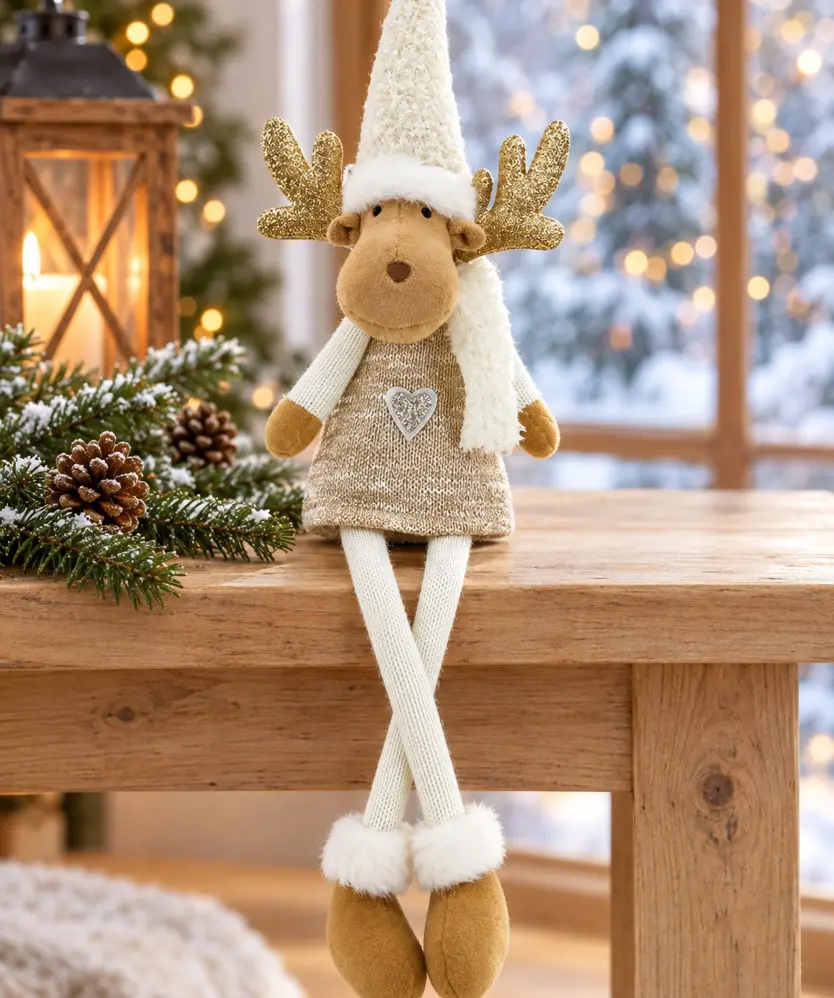 Deko-Rentier Weihnachten, gold