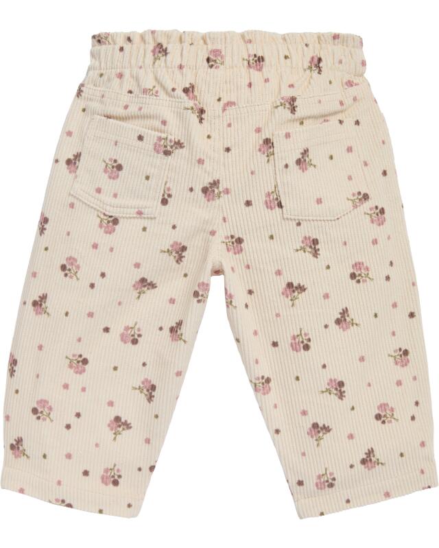 Floral corduroy trousers for baby girls, natural (KiK Cordhose mit Blumen (naturfarben)) — KiK, authentic German product in Morocco