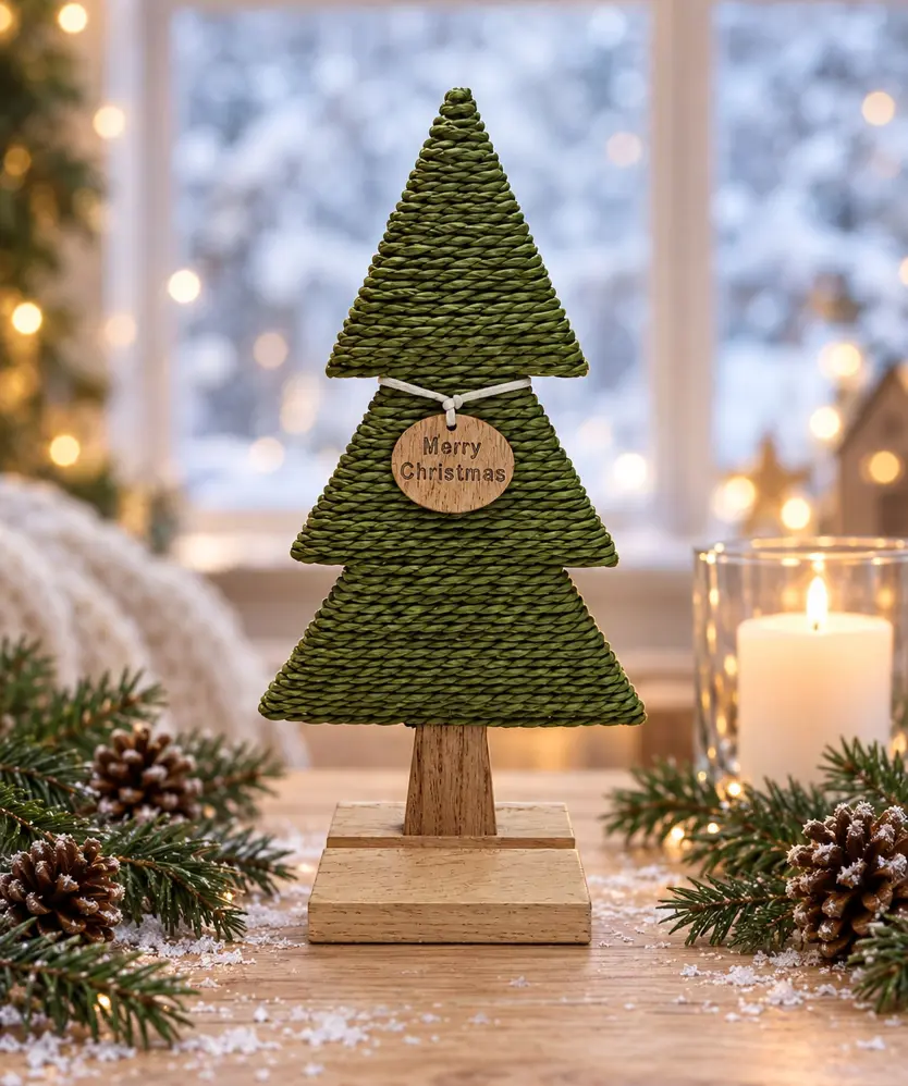 Deko-Tanne Weihnachten, grün