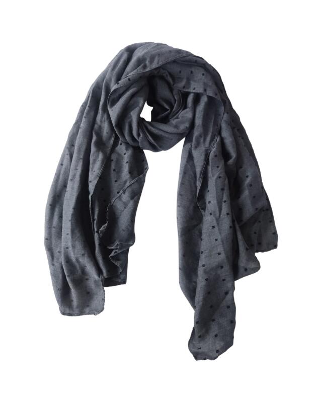 Écharpe à pois femme, anthracite — KiK, produit allemand authentique au Maroc