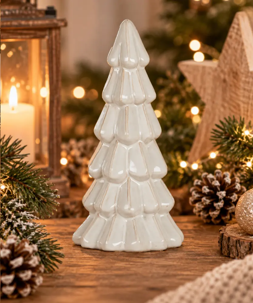 Deko-Tanne Weihnachten, weiß