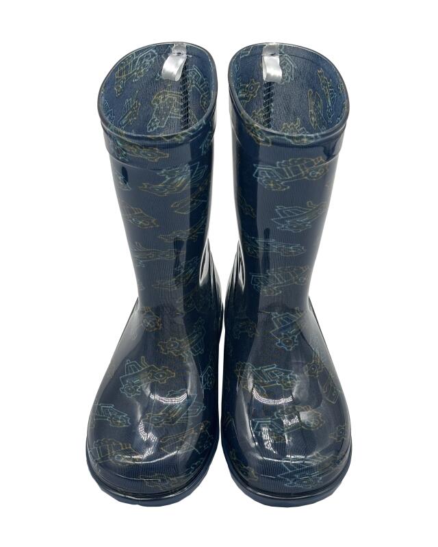 Wellies with tractors for boys, navy printed (KiK Regenstiefel mit Traktoren (dunkelblau bedruckt)) — KiK, authentic German product in Morocco