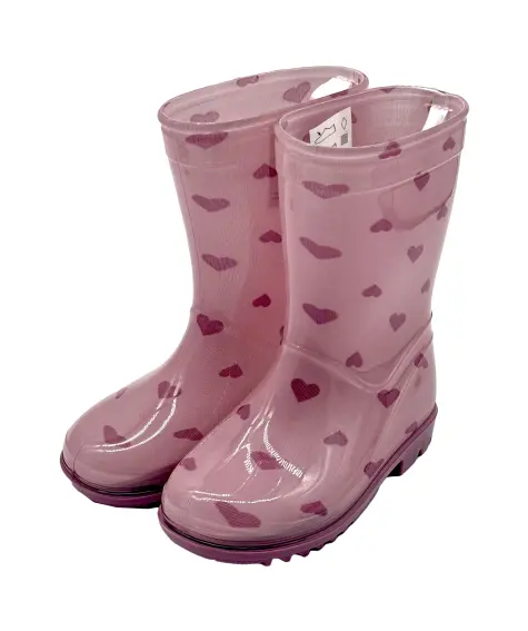 Rosafarbene Regenstiefel