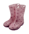 Rosafarbene Regenstiefel rosa bedruckt