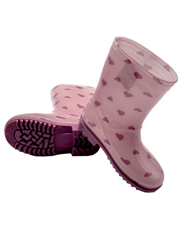 Bottes de pluie fille, rose imprimé (KiK Rosafarbene Regenstiefel (rosa bedruckt)) — KiK, produit allemand authentique au Maroc
