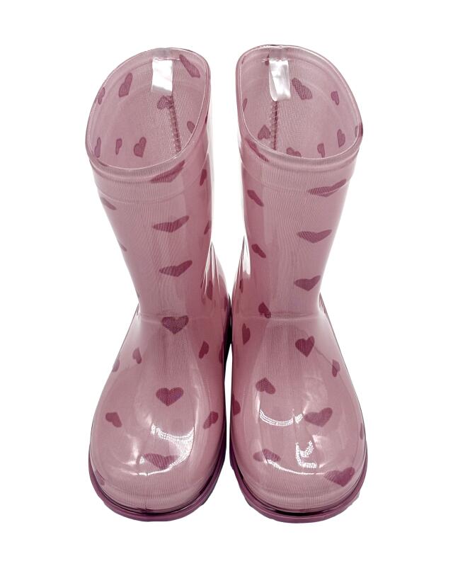 Bottes de pluie fille, rose imprimé (KiK Rosafarbene Regenstiefel (rosa bedruckt)) — KiK, produit allemand authentique au Maroc