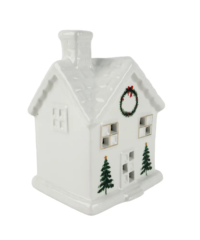 Deko-Haus Weihnachten, weiß