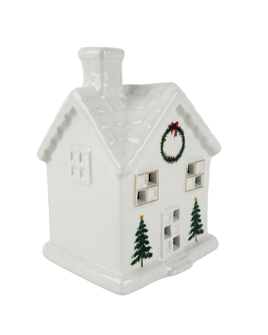 Deko-Haus Weihnachten, weiß