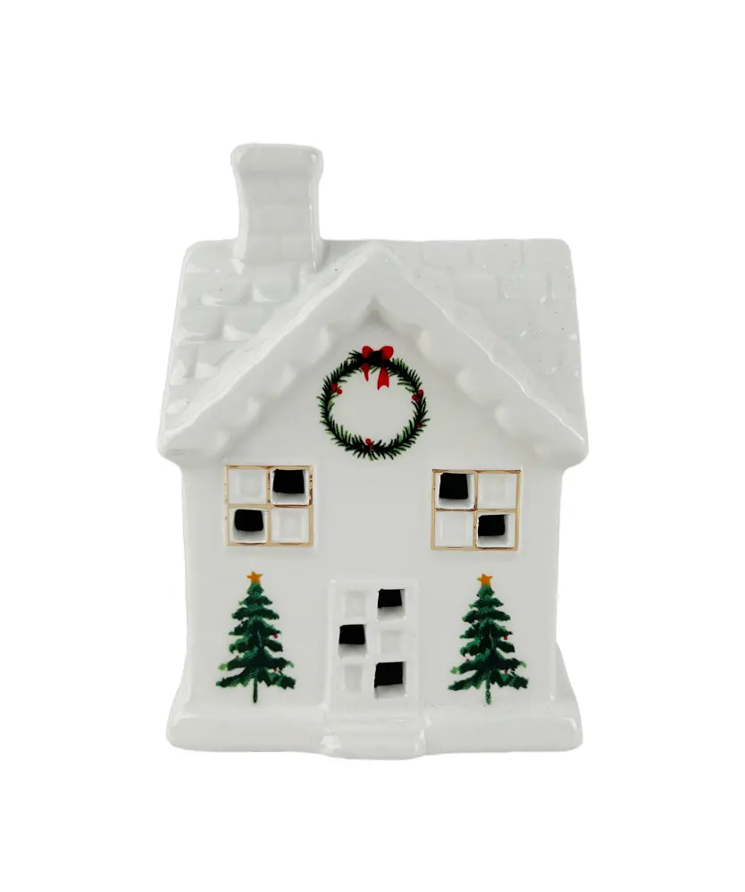 Deko-Haus Weihnachten, weiß