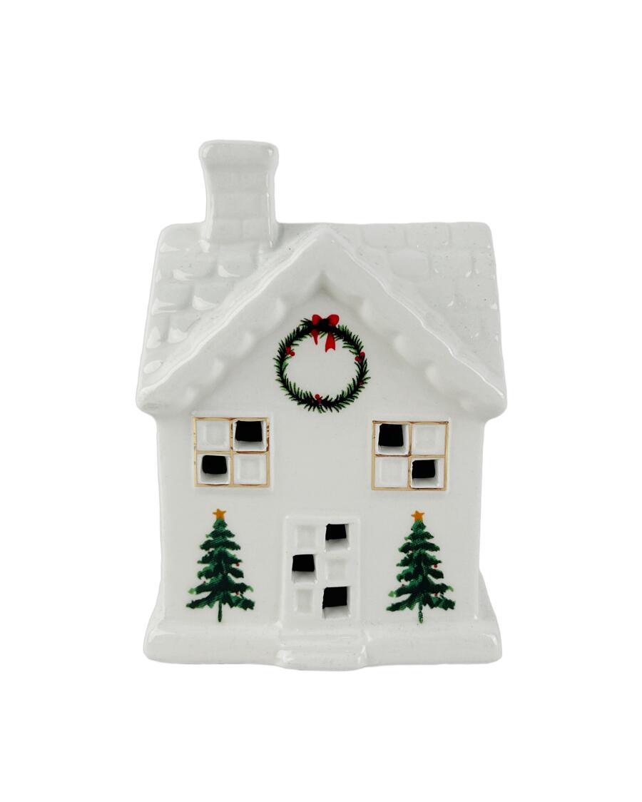 Deko-Haus Weihnachten, weiß