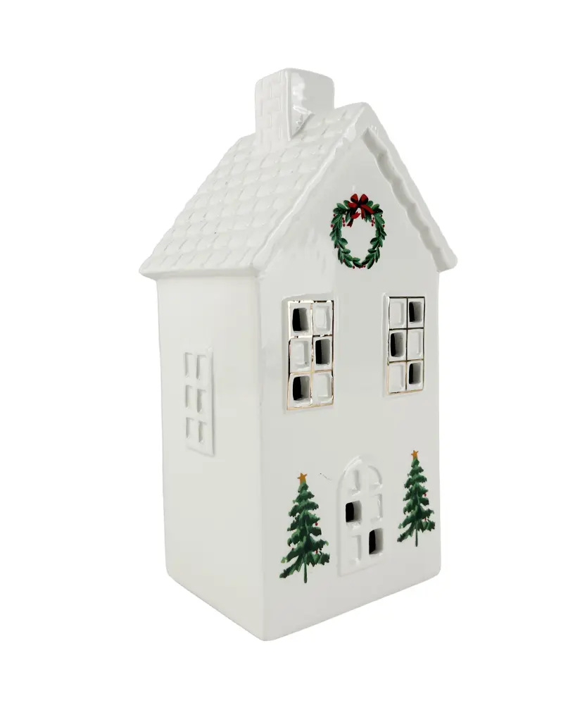 Deko-Haus Weihnachten, weiß