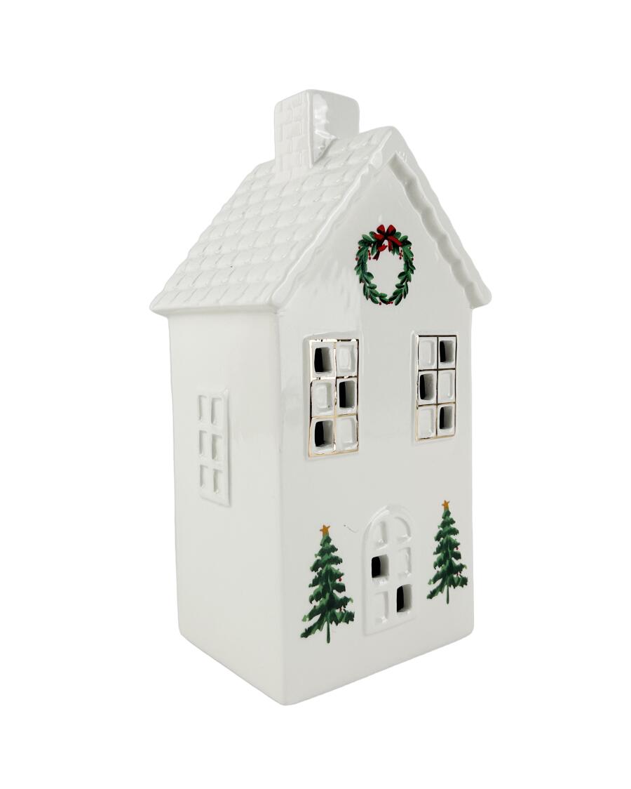 Deko-Haus Weihnachten, weiß