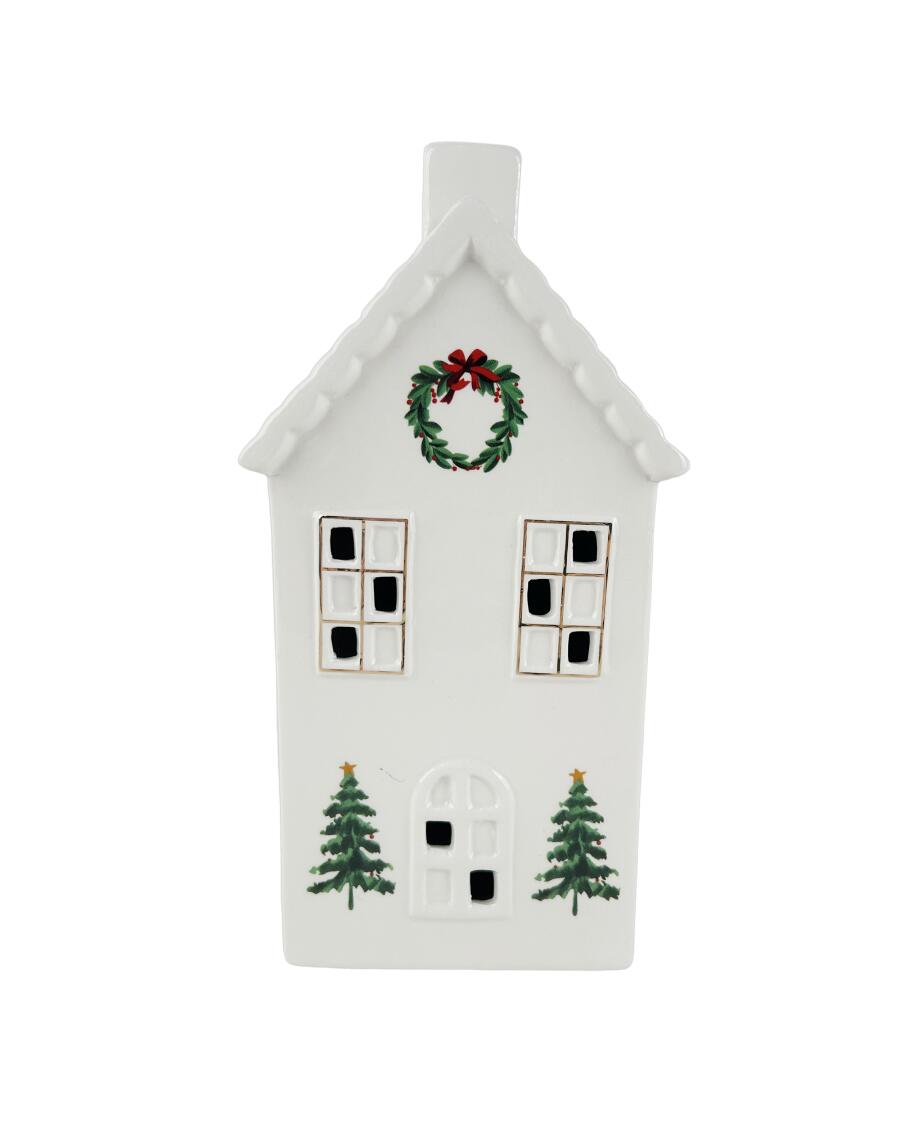 Deko-Haus Weihnachten, weiß