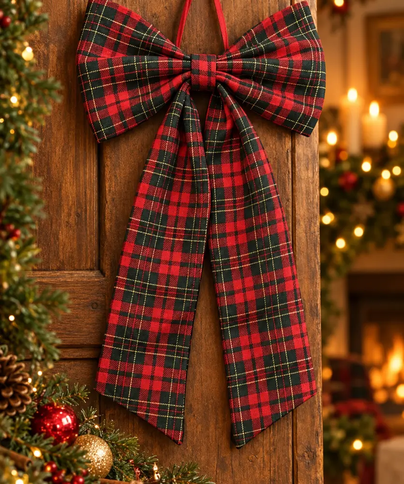 Große Deko-Schleife Weihnachten, rot