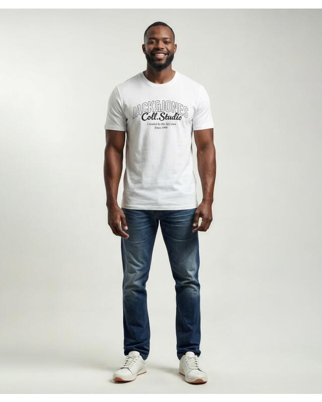 Cotton T-shirt for men, white (KiK T-Shirt aus Baumwolle (weiß)) — KiK, authentic German product in Morocco