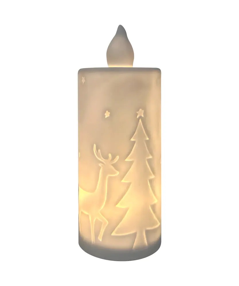 LED-Kerze Weihnachten, weiß