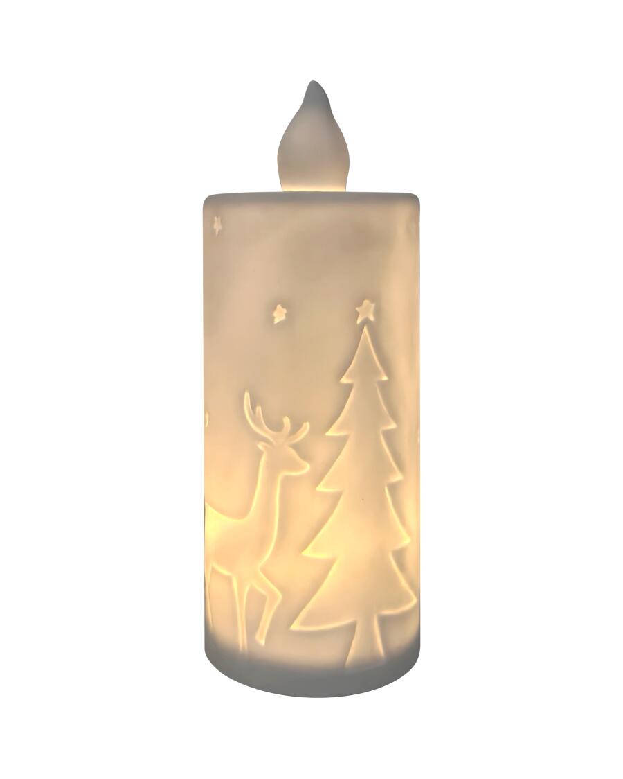 LED-Kerze Weihnachten, weiß