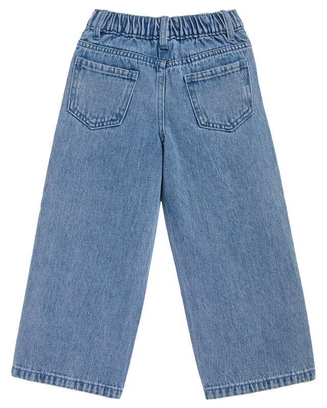 Jean à broderies de fleurs fille, jean clair (KiK Jeans mit Blumenstickereien (jeansblau hell)) — KiK, produit allemand authentique au Maroc