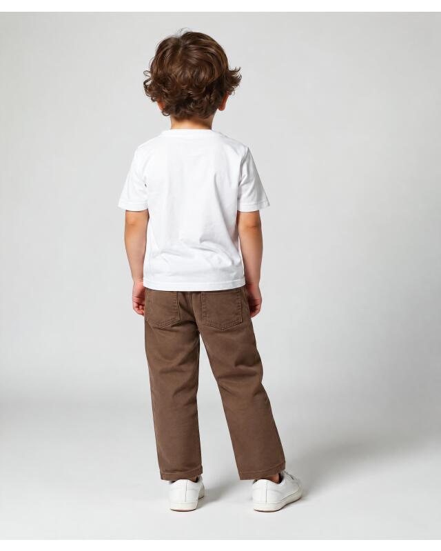Twill trousers for boys, dark brown (KiK Braune Twillhose (dunkelbraun)) — KiK, authentic German product in Morocco