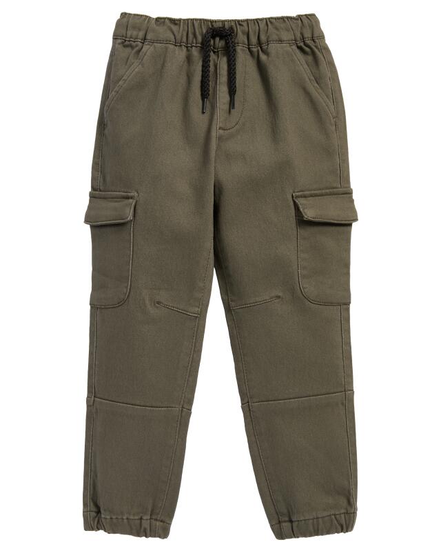 Pantalon cargo garçon, vert foncé (KiK Grüne Cargohose (dunkelgrün)) — KiK, produit allemand authentique au Maroc