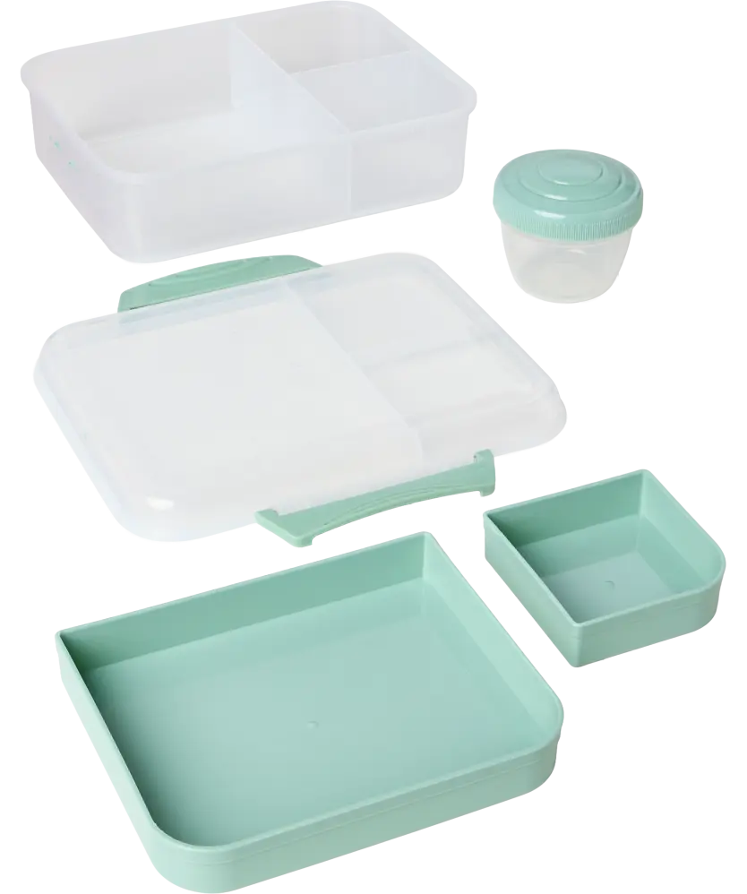 Lunchbox mit Dipbehälter, grün