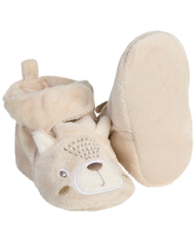 Chaussures bébé à motif ours fille, beige — KiK, produit allemand authentique au Maroc