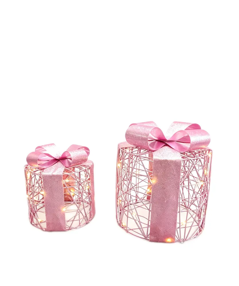 LED-Dekogeschenk Weihnachten, rosa