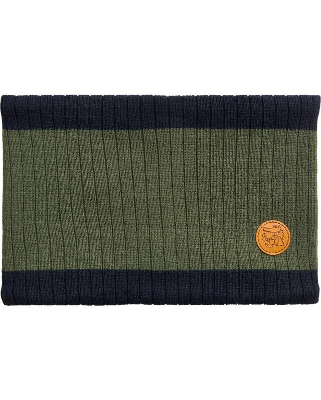 Snood with contrast edges for boys, khaki (KiK Loopschal mit Farbrand (Khaki)) — KiK, authentic German product in Morocco
