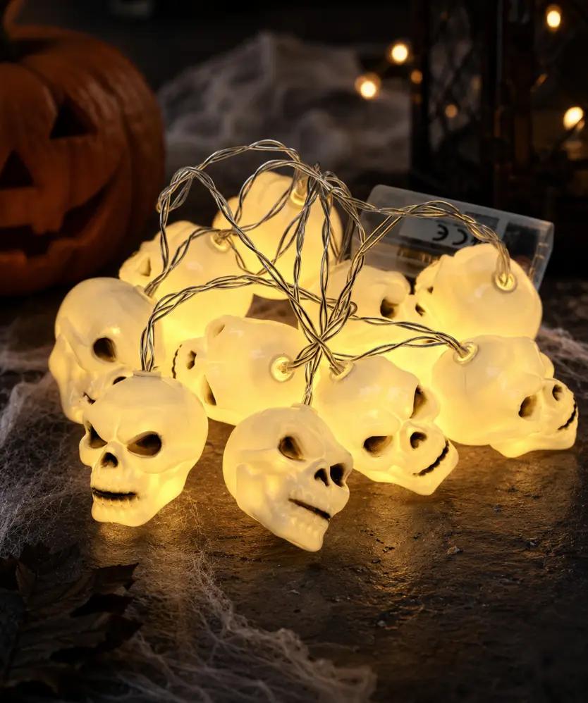 Halloween LED-Lichterkette, weiß